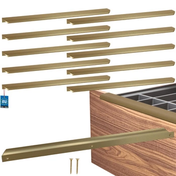 Uchyt nábytkový hliníkový zlatý mat 416/436 mm sada 10 ks.