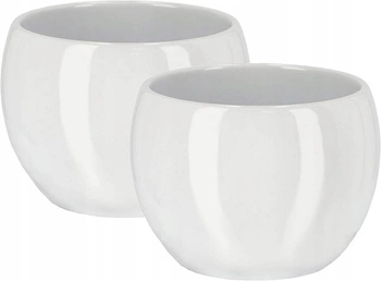 Keramický květináč fi10 bílý sada 2 ks.