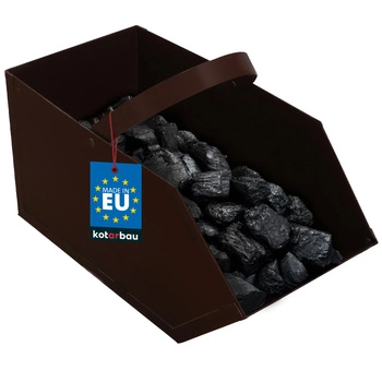 Ocelová popelnice na uhlí hnědá kotarbau