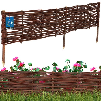 Proutěný zahradní plot poháněný palisáda lemování 120x20 cm