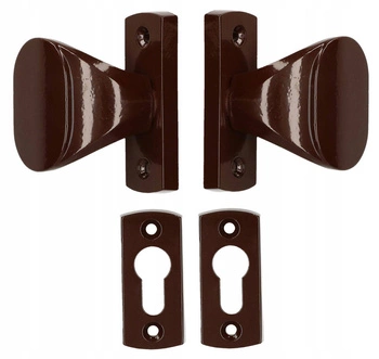 Držadlo dveří štít 125 mm pro branku - Barva hnědá