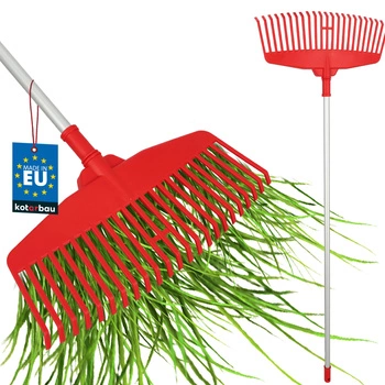 Hrábě na listí, trávu a seno 48,5 cm s hliníkovou násadou 1,3 m