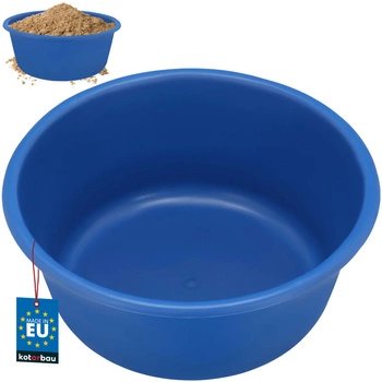 Kulatá stavební miska na sádrovou maltu modrá 14 l