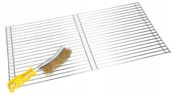 Grilovací rošt z nerezové oceli 68x40cm + kartáč