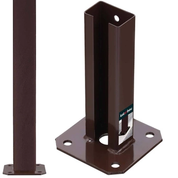 Základna sloupu šroubovaná hnědá 60x40 mm