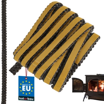 Samolepicí páska na těsnění krbu a kamen 10x4 mm 2,5 m