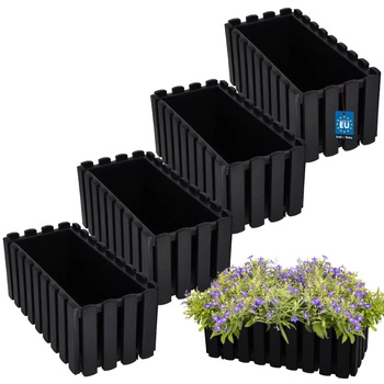 Balkónová bednička rustikální 400 mm sada 4 ks.