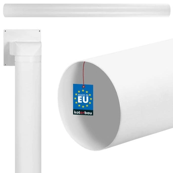 Ventilační kanál kulatý trubka pvc bílý 150 cm fi 125 mm