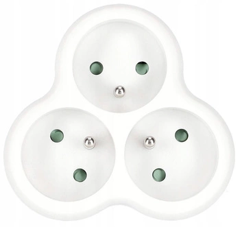 Rozdělovač napájení 3 zásuvky zloděj země kotarbau