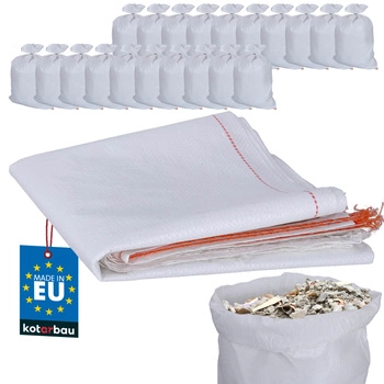 Polypropylenový pytel na suť písek uhlí mouka 30 kg 50x80 cm sada 20 ks.