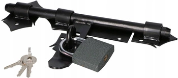 Zámek 270mm garážová zámek dveří s visacím zámkem - Barva černá