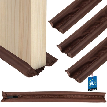 Těsnění z pěny pod dveře 30 mm 95 cm hnědé sada 3 ks