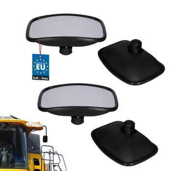 Univerzální panoramatické zrcátko s knoflíkem černé 265x185 mm sada 2 ks.