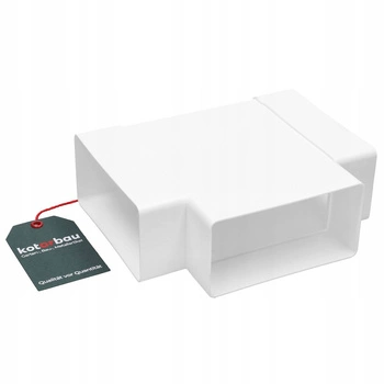 Spojka tee ploché potrubí bílá 120x60 mm