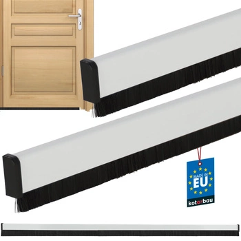 Těsnicí lišta pod dveře bílá 27 mm 1 m sada 2 ks.
