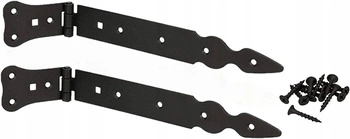 Úzký altánový závěs pro okenice a dveře černý 250 mm sada 2 ks.