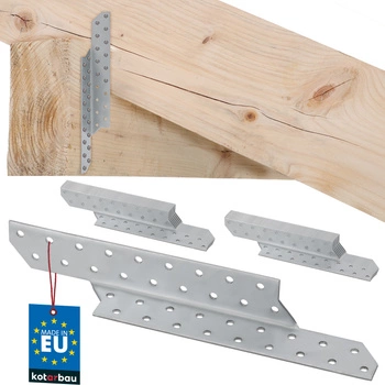 Tesařský spojovací prvek krokvový spojka vaznice levý 250x35 mm sada 12 ks.