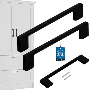 Nábytková úchytka klasická moderní černá matná 128 mm sada 2 ks.