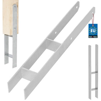 Základna sloupu h pro zabetonování pozinkovaná stříbrná 70 mm