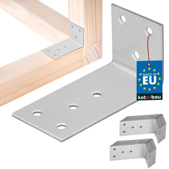 Tesařský úhelník nerezový pozinkovaný 40x80x40 mm sada 25 ks.