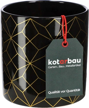 Keramický květináč fi 12, květinová nádoba - Barva zlatá