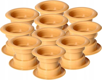 Tuleje na dveře, větrací dveřní objímka, 10 ks - Barva kalvados