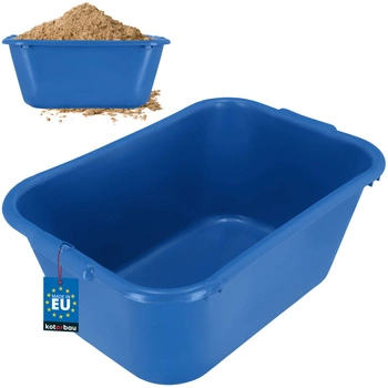Stavební vanička zahradní obdélníková na maltu tmavě modrá 55 l