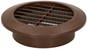 Větrací mřížka kulatá fi 60 mm se síťkou - Barva hnědá