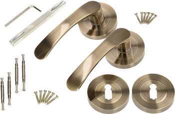 Sada dveřních klik 110 mm patina klíčová rozeta