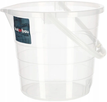 Průhledný kbelík s výlevkou a stupnicí - 10 l