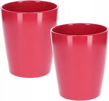 Keramický květináč 12 cm růžový - 2 ks.