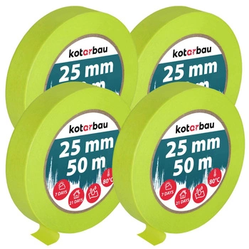 Maskovací páska neonová 25mm 50m sada 4 ks.