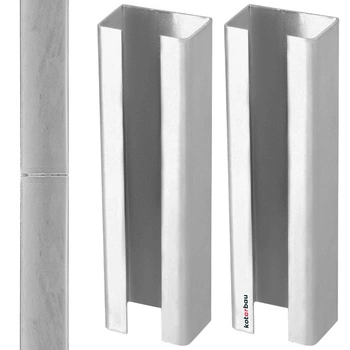 Spojka pro prodloužení plotového sloupku zinek 55x35 mm sada 2 ks.