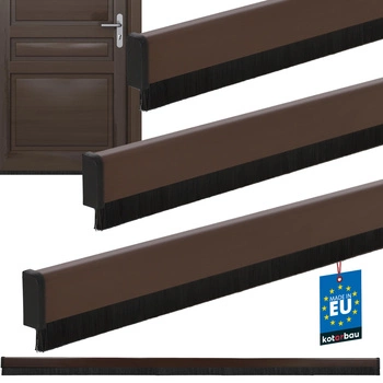 Těsnicí lišta pod dveře hnědá 27 mm 1 m sada 3 ks.