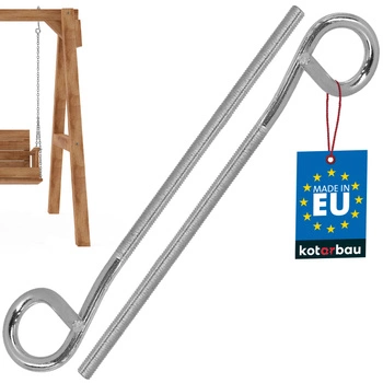 Houpačkový hák šroubovací nerezový M8 210 mm sada 2 ks.