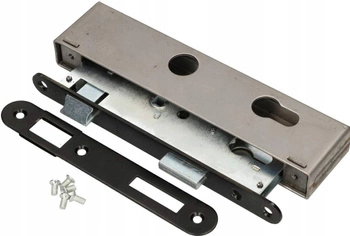 Zadlabávací zámek levý 72x34 mm pro vložku + krabička