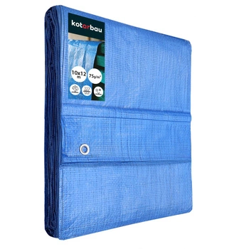 Plachta ochranná pevná silná univerzální modrá 75 g/m2 10x12 m