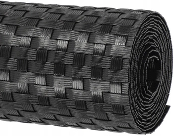 Panelová páska na plot z ratanu 19x255 cm černá kotarbau