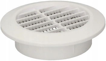 Větrací mřížka kulatá fi 60 mm se síťkou - Barva bílá