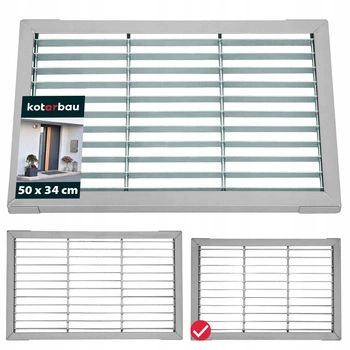 Pozinkovaná kovová rohožka na boty 50x34