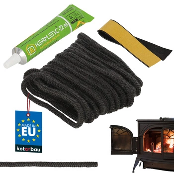 Příze na těsnění krbu a kamen + lepidlo 4 mm 2,5 m