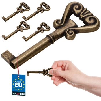Klíč k barovému nábytku univerzální dekorativní retro patina 7 cm sada 5 ks.