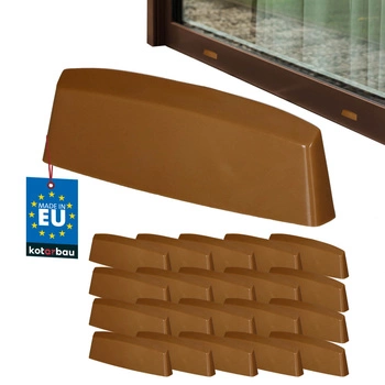 Zátka odvodnění pro okna PVC dub 45 mm sada 20 ks.