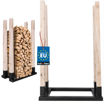 Kovový krbový stojan na palivové dřevo 80cm