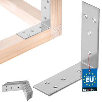 Tesařský úhelník nerezový pozinkovaný 60x60x20 mm sada 12 ks.