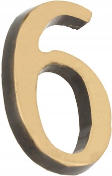Číslo domu "6" číslo dveří 3d 5cm patina