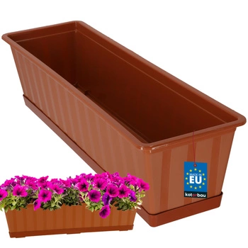 Balkonový box 60 cm květináč pro terasu balkon terakota kotarbau