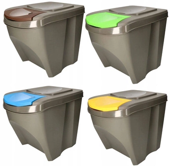 Koš na tříděný odpad 20l sada 4 ks.
