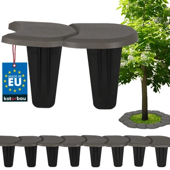 Obrubník trávníku palisáda s nájezdem plastový kamenný 3,8 m