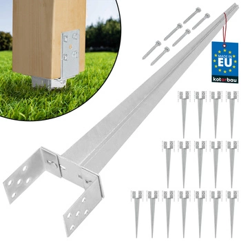 Základna sloupu nastavitelná zarážecí 0-160 mm sada 16 ks.